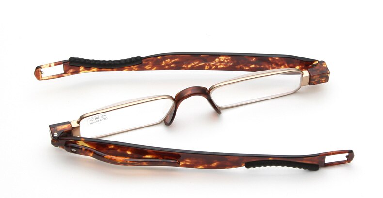 Pod lunettes de lecture TR90 résine lentille hommes femmes acier inoxydable lecture eye ward 360 Flex + 1.0 ~ + 3.5 boîtier d'alimentation inclus 6112: +250 / Tortoise