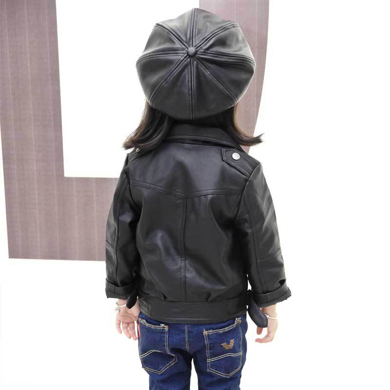 Girls PU Leather Jacket Boys Coats Autumn Spring Clothes Children Outerwear For Clothing Infant Kids Coat Baby Girl Jackets