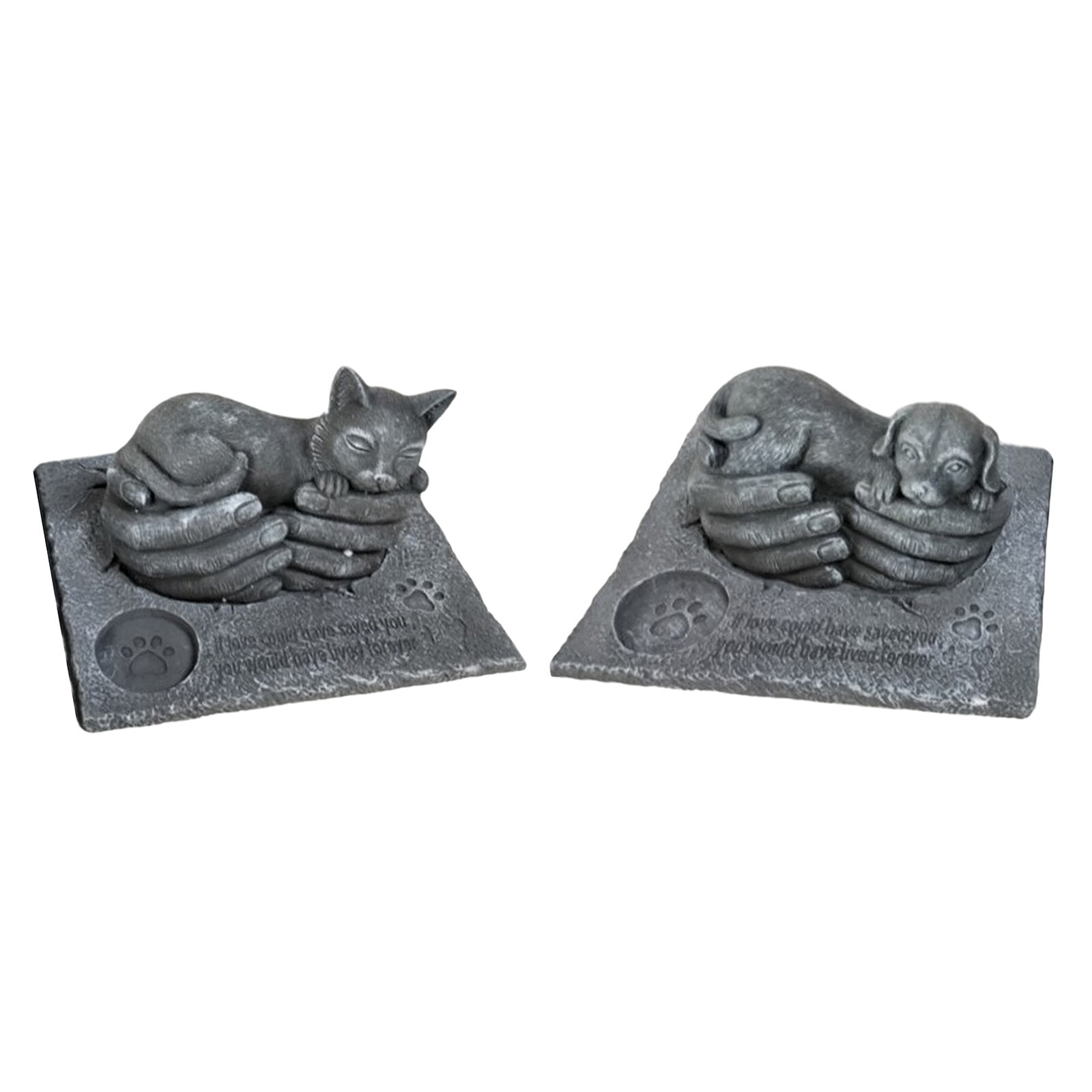 Animals Resin Pet Memorial Stones Garden Stone Grave Markers Outdoor Lawn Porch Tombstone Sympathy Pet Gravestone Headstone