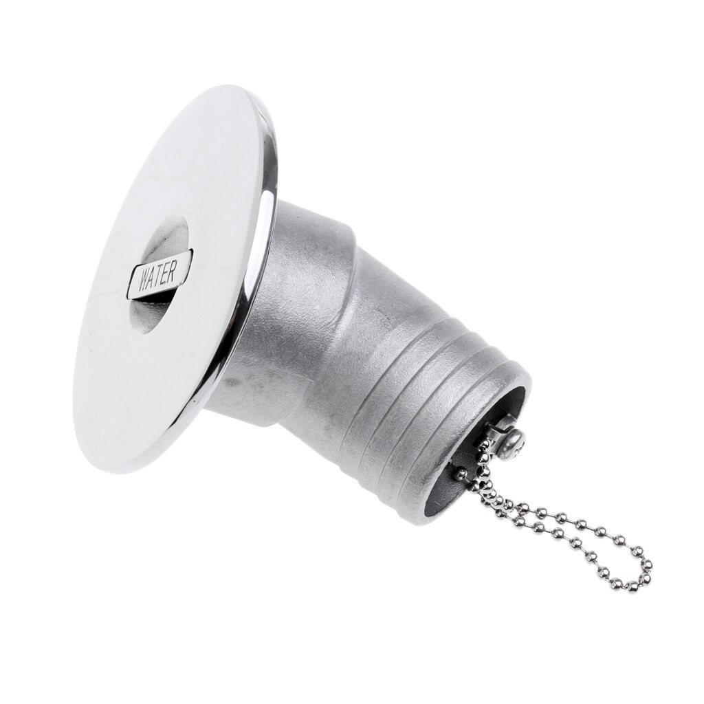 Vinklet båt marine dekkfyller nøkkelfri løftehett drivstoff/bensin/gass/diesel/vanntank fyll 1 1/2 " - premie 316 rustfritt stål