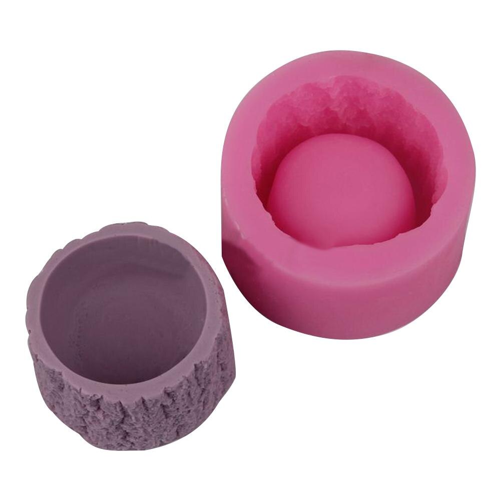 3D Tree Stump Shape Succulent Plant Flower Pot Silicone Mold Gypsum Cement Fleshy Flower Bonsai DIY Ashtray Candle Holder Moulds