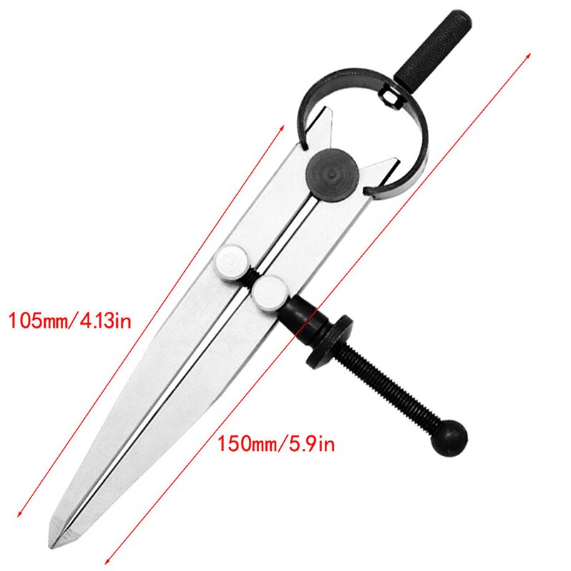 1PCS Carbon steel Scriber Divider Wheel Compass Leather Stitch Hole Distance Measure Compass Leather Divider Tool