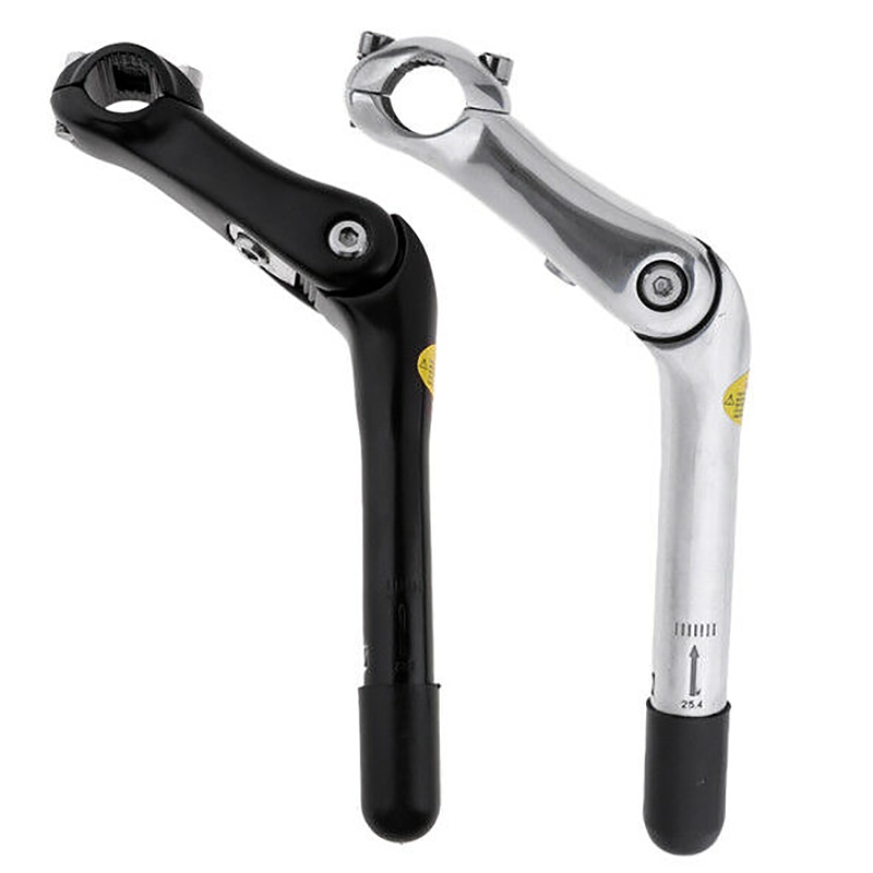 Adjustable Bicycle Black 25.4Mm Handlebar Stem Riser Road Bike Handlebar Stem 180Mm