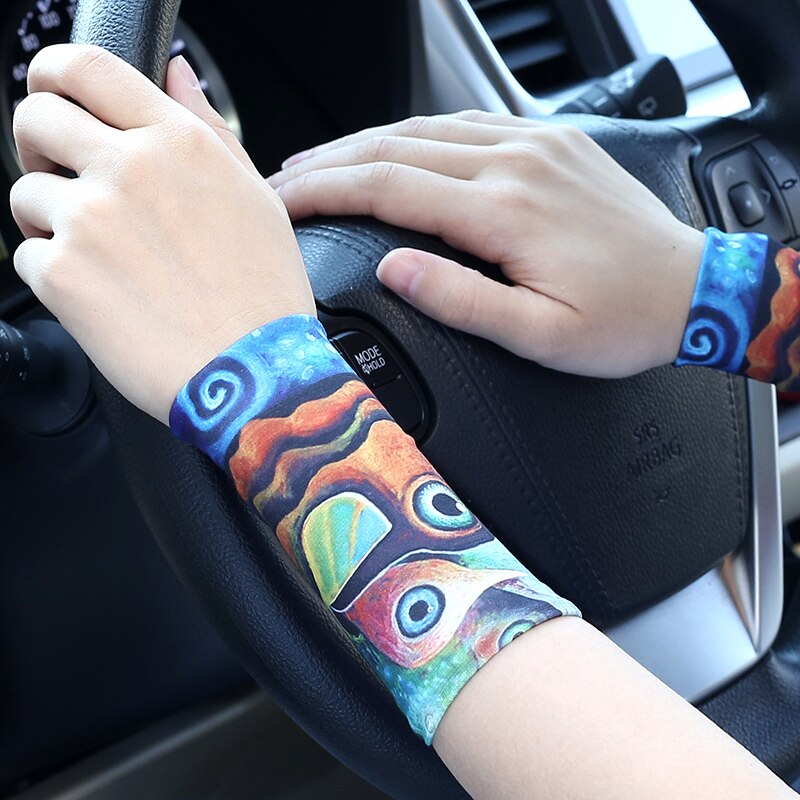 Muñequera elástica de sección delgada para hombre y mujer, guantes decorativos para correr, baloncesto, deportes, cinturón de sudor, protector solar: Color 12cm