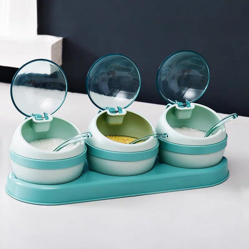 3/4Pcs Set Nordic Kruiden Doos Keuken Zout Suiker Opslag Dozen Houder Plastic Kruidkruik Kruiderij Cruet Home keuken Gereedschap