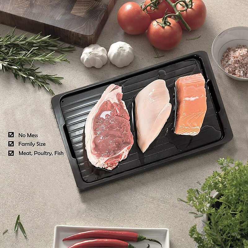 Fast Defrosting Tray Thaw Freeze Food Meat Fruit Quick Defrosting Plate Board Defrost Kitchen Gadget Tool