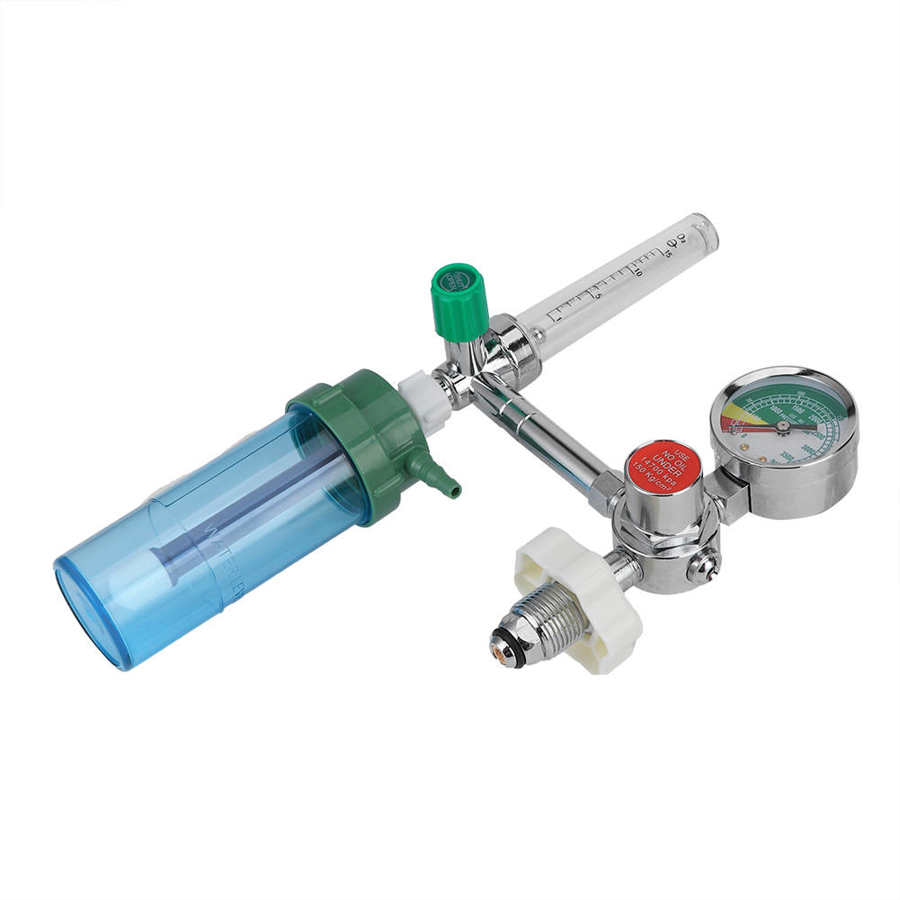 Oxygen Regulator Meter Pressure Flowmeter Reducer Manual Valve Air Inlet Male Thread G5/8-14 Oxygen Pressure Regulator