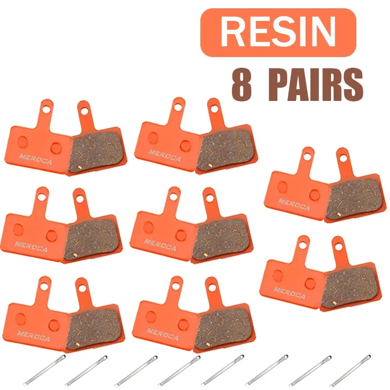 Pastillas de freno de disco semimetálicas de resina para bicicleta de montaña, para Shimano B01S M375 M395 M446 M485 M486 M416 Deore M515 M525: plum