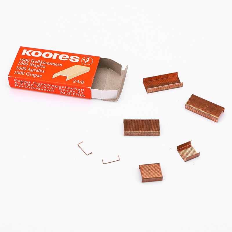 1000pcs/Box 24/6 Staples For Desktop Stapler Metal Staples For Office School Supplies Stationery Book Staples Stitching Needle