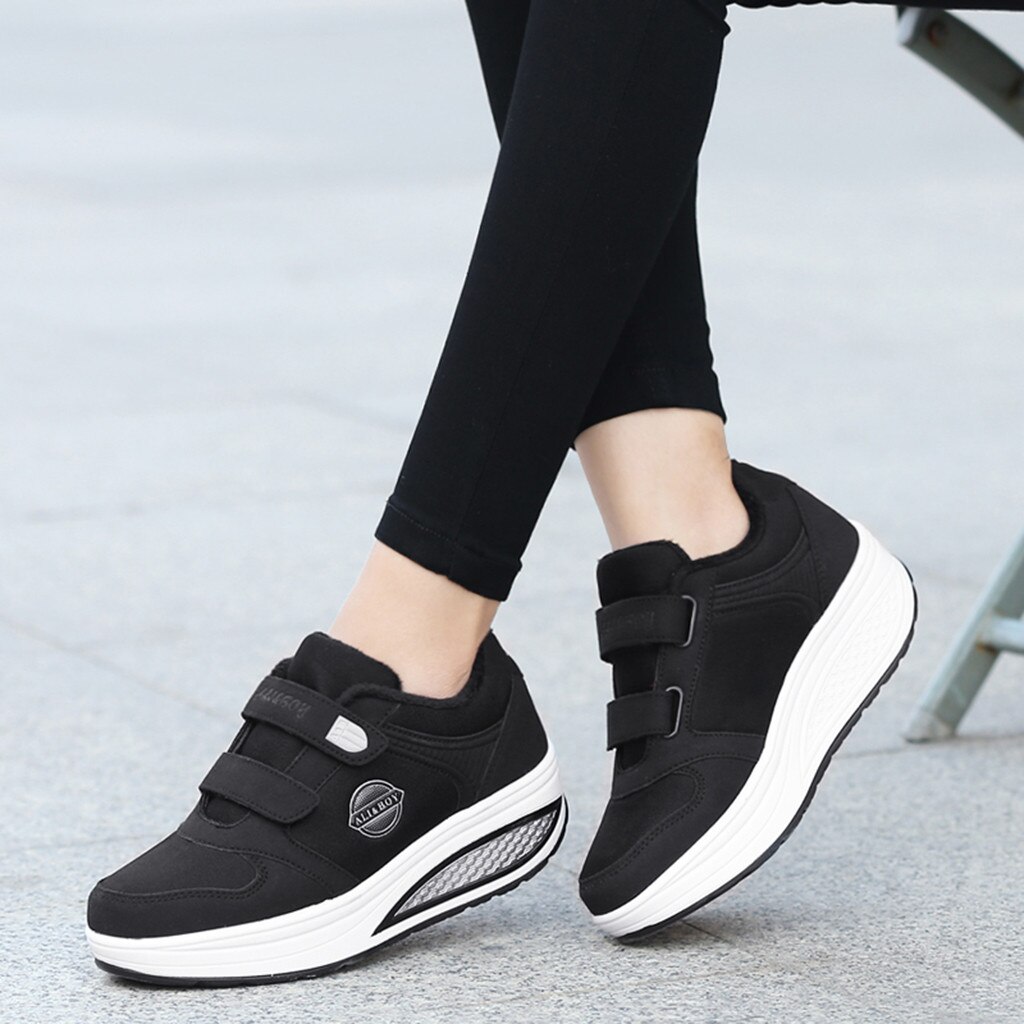 Vrouwen Tennis Schoenen Mode Sneakers Vrouwelijke Toevallige Effen Zwarte Schoenen Gym Fitness Trainer Walking Sportschoenen Tenis Femini # g3