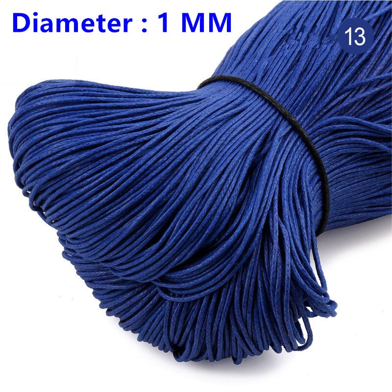 10Yard 1MM Colorful Waxed Cotton Cord Rope Waxed Leather Thread String Strap For Necklace Bracelet Beads Jewelry Making Supplies: Royal Blue  1MM