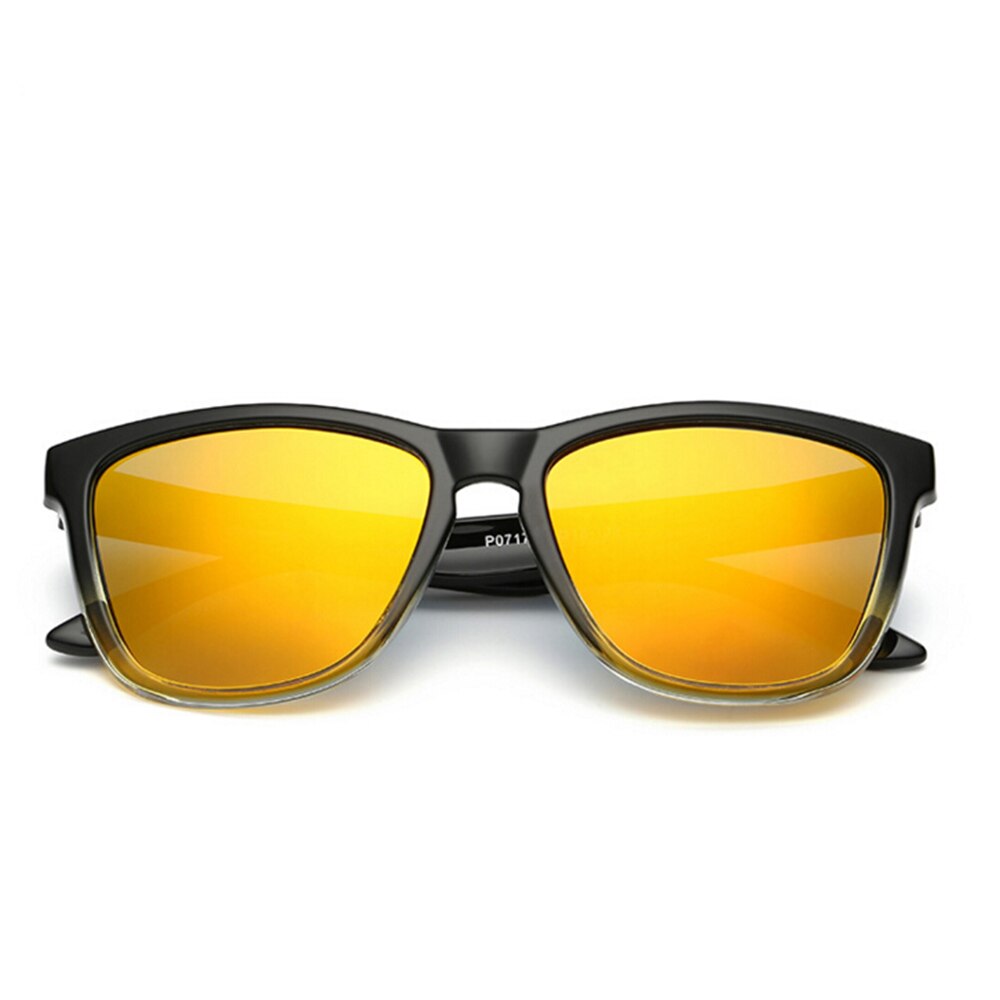 Damskie okulary z lusterkiem męskie retro klasyczny okulary przeciwsłoneczne Multistyle dla obu płci spolaryzowane okulary przeciwsłoneczne: żółty