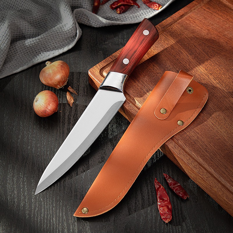 Cuchillo para deshuesar cerdo, cuchillo especial para matar carnicero, matanza de ovejas, cuchillo para pelar, sangría, cuchillo afilado, cuchillo para fruta, corte de carne spli: Negro