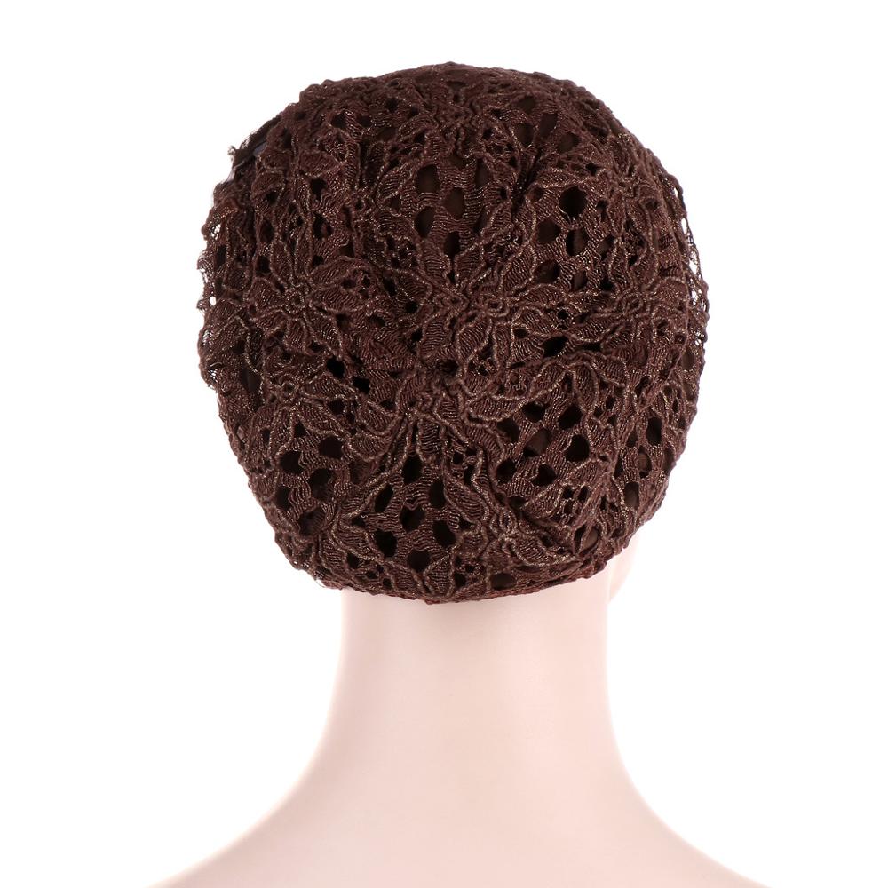 Women Flower Lace Bonnet Caps Muslim Underscarf Ladies Beanie Hat Hair Loss Chemo Cap Islamic Headwear Turbante Mujer