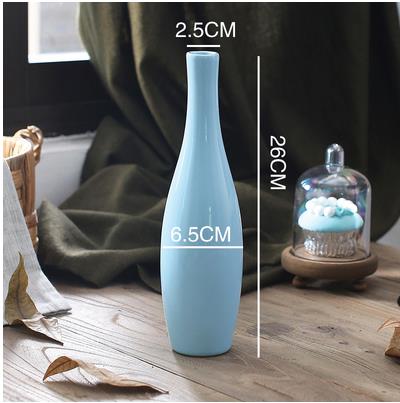 small fresh ceramic vase, European-style ceramic crafts, home office desktop decoration ,