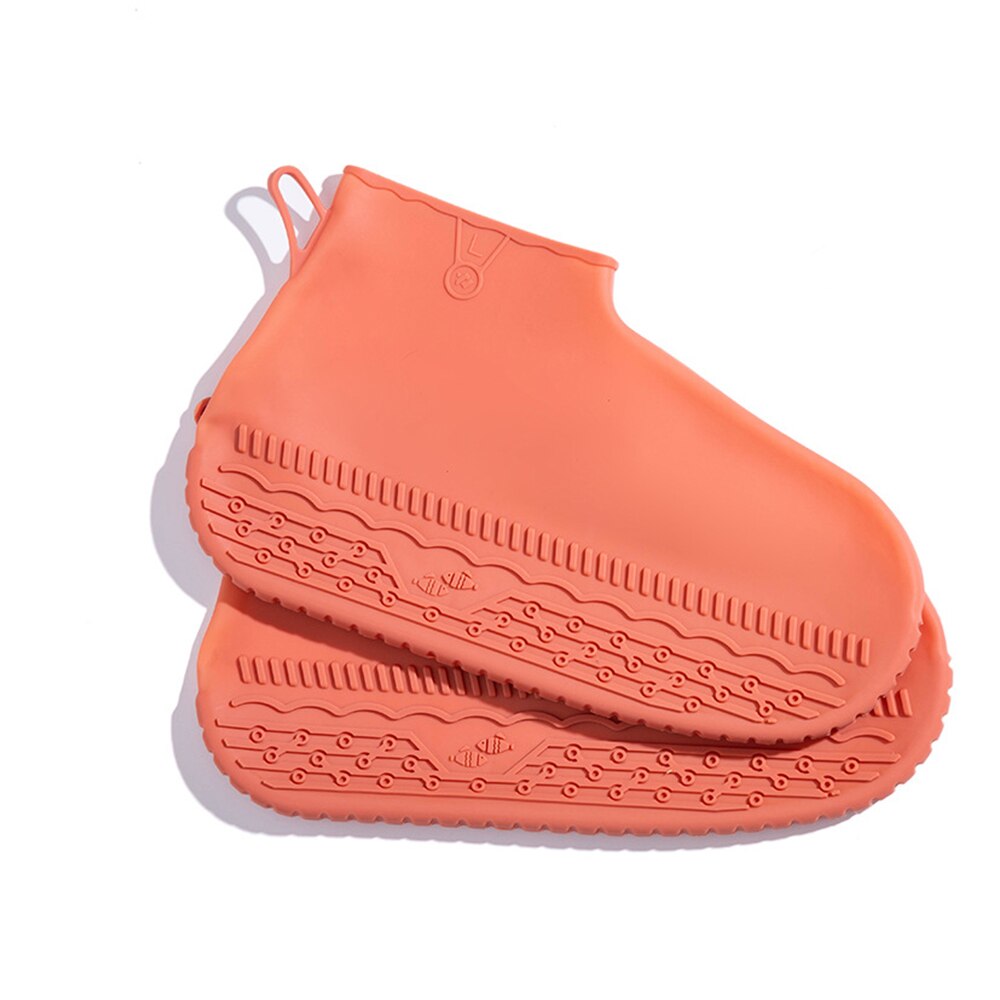 Botas de sapato impermeável capa de silicone material unisex sapatos protetores botas de chuva para dias chuvosos ao ar livre indoor reutilizável 1 par ^ *: G391013 / M 35-39