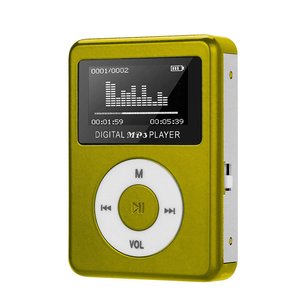 Usb Mini MP3 Speler Lcd-scherm Ondersteuning 32Gb Micro Sd Tf Card Speaker Stijlvolle Sport Muziekspeler: Green 