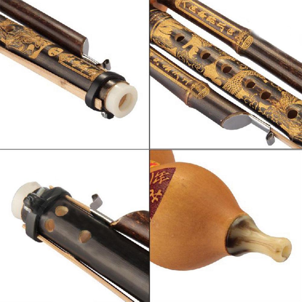 Kinesisk håndlavet hulusi kalebas cucurbit fløjte etnisk musikinstrument c nøgle bb tone til begyndere musikelskere