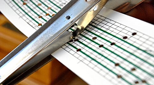 DIY componer música espectro mano manivela accionado punzonado cinta de papel movimiento de caja musical + perforadora + 20 tiras de papel nota