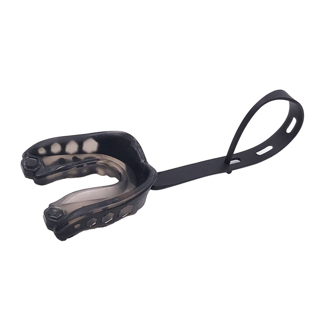 Sports Mouthguard Adult EVA Mouth Guard Boxing MMA Teeth Protector: Black