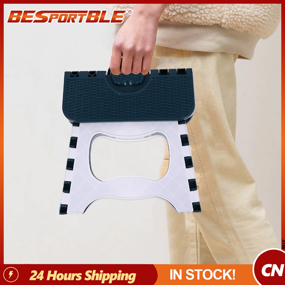 Folding Step Stool Plastic Foldable Stool Outdoor Portable Fishing Stool for Adults Children Home PP Multifunction Chair