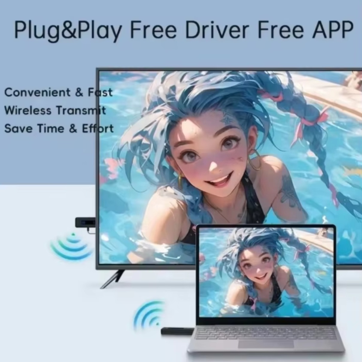 Uppgradera 50m trådlös hdmi-videosändare/mottagare kit hdmi-förlängare adapter tv-stick dongle för skärm, projektor, bärbar dator