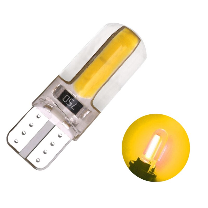 1PCS T10 Super Bright Silica Gel COB LED Bulbs Silicone Shell Auto Wedge Parking Lights Turn Side Lamps Signal Lights Car lights