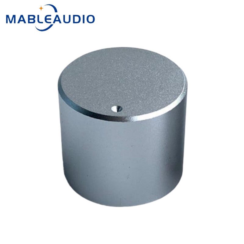 1 STKS 25x22mm Hoogwaardige Aluminium Effen Knop Volume Potentiometer HIFI Audio Versterker Knop: Zilver