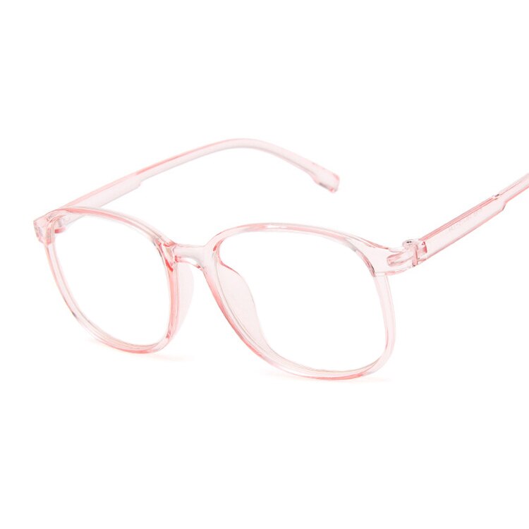 Lunettes carrées, fausses lunettes de lecture transparentes pour hommes et femmes, à la: Rose