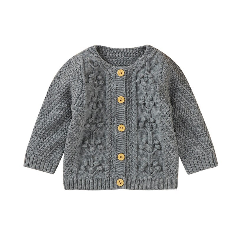 WEIXINBUY NewBorn Baby Coat Boys Girls Cardigan Autumn Spring Knitted Sweater Children Long Sleeves Sweater Outwear: H / 12-18M