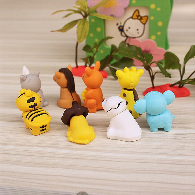 30 Pack Pencil Erasers Random Collectible Animal Erasers Novelty Realistic Puzzle Erasers for Party Favors Games Prizes Carnival