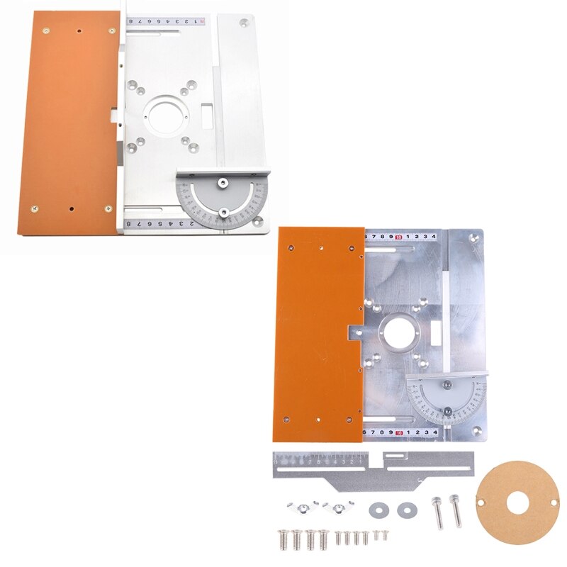 1 Set Aluminium Router Tafel Insert Plaat Trimmen Machine Flap Voor Houtbewerking Bench Router Tafel Plaat 2022
