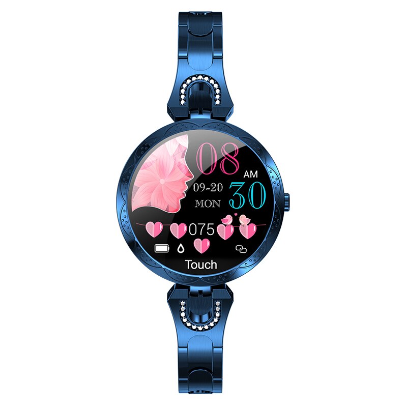Ipbzhe Geschäft Clever Uhr Frauen EKG Blut Sauerstoff Reloj Inteligente Smartwatch Android Clever Uhr Für Huawei Xiaomi Telefon: Blau