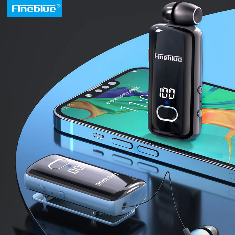 Fineblue F580 Draadloze Koptelefoon Bluetooth 5.3 Intrekbare Draagbare Headset Gesprekken Herinneren Trillingen Sport Run Hoofdtelefoon F920 F520