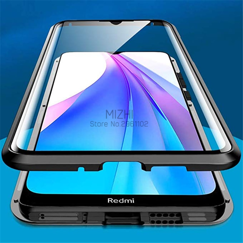 Coque 360 8 t 8t verre pour xiaomi redmi note 8t 8t protection arrière magnétique 8t métal