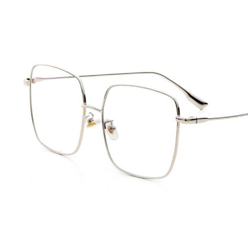 Grote Frame Glazen Vrouwelijke Oversized Vierkante Brillen Goud Bril Frame Clear Lens Brillen Optische Bijziendheid Nerd Bril