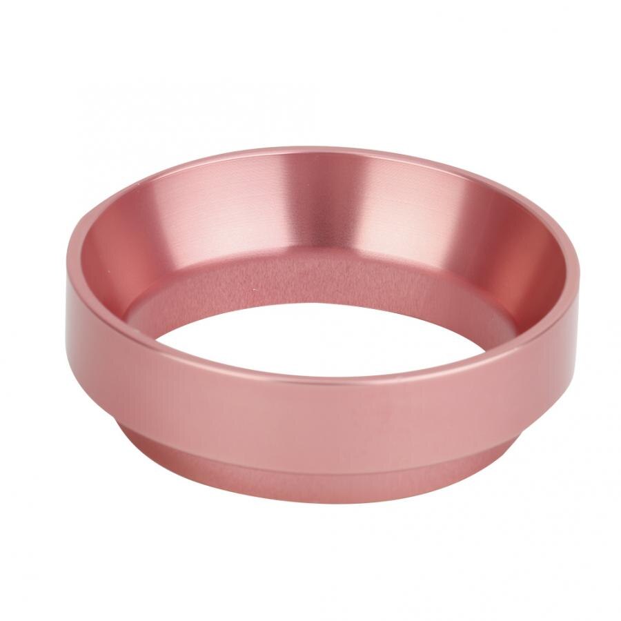 58mm Aluminum Universal Coffee Dosing Ring Funnel Replacement Coffee Maker Accessory Hand-made Coffee Tool: Rose Gold