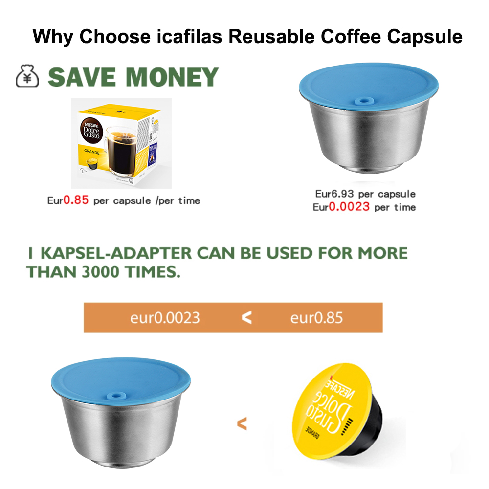 Herbruikbare koffiecapsules Dolce Gusto Recycle Capsule Pod voor Nescafe Piccolo xs Repuesto Hervulbare roestvrijstalen koffiefilter