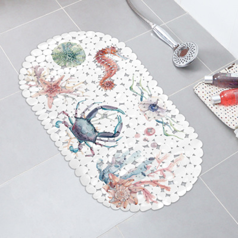 Badkamer Antislip Mat PVC Sucker Bad Mat Bloem En Vogel Print Explosie Modellen Bad Douche Badmat Vloer mat