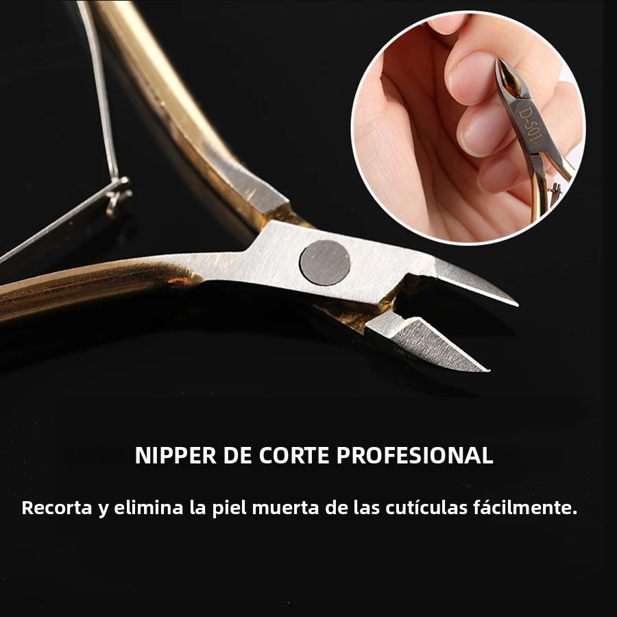 Nail Cuticle Nipper Double Spring Stainless Steel JAW 1/4-Best Nail Tool to Remove Dead Skin on Finger and Toe Cutter
