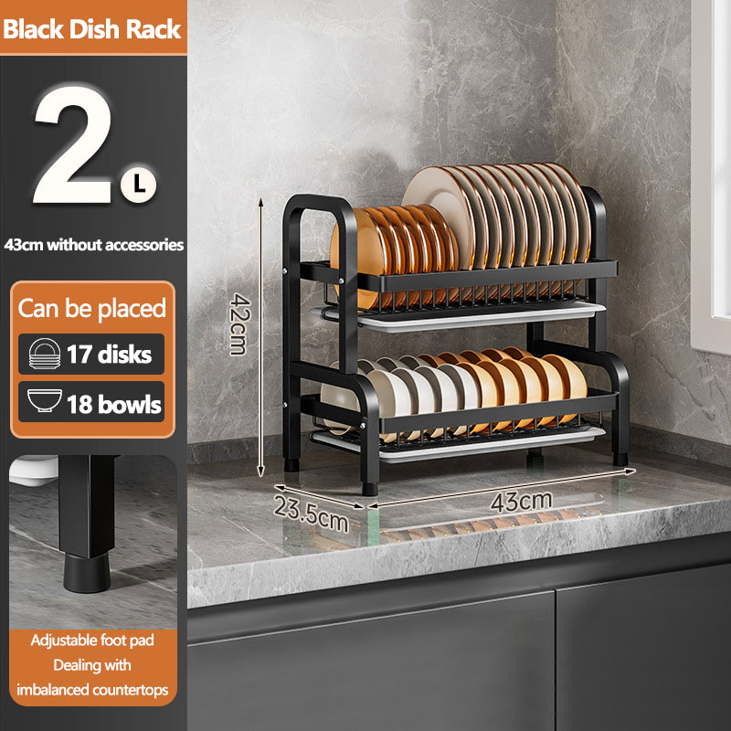 Haushalt Multifunktionale Küche Geschirr Rack Trocknen Lagerung Organizer Schalen Stäbchen Utensilien Schrank Arbeitsplatte Platzsparend: Lila