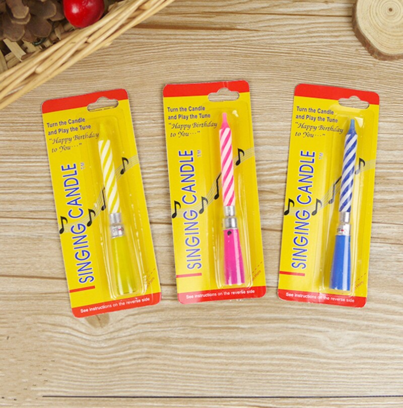 Happy Birthday Singing Music Singing Spiral Candle for Cake Decoration