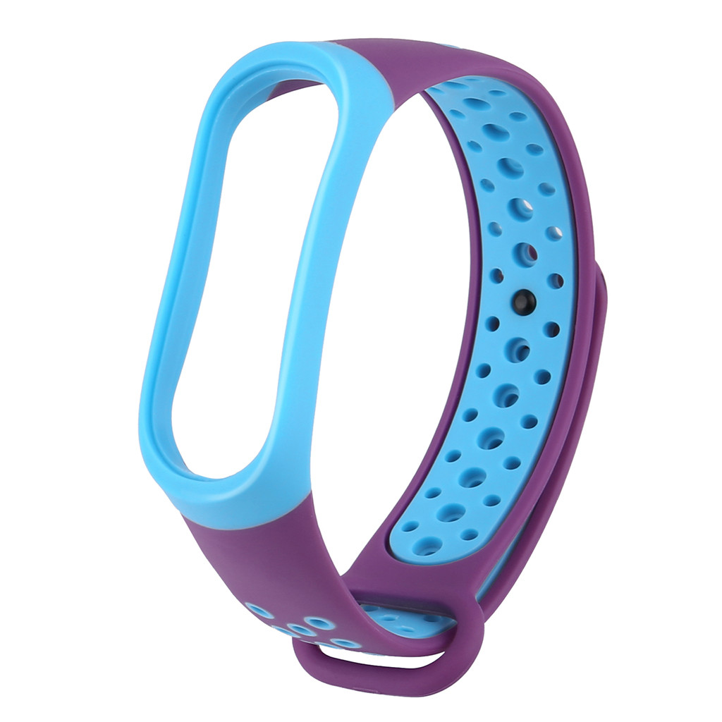 Correa de silicona para Xiaomi Mi Band 3 y 4, correa de silicona para relojes inteligentes, pulsera de silicona, accesorios para reloj inteligente mi band 3 y Mi Band 4: Purple