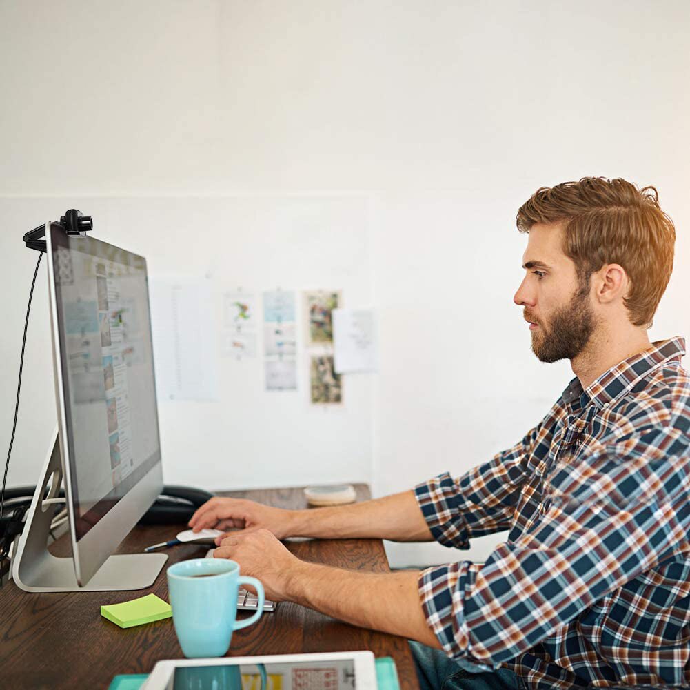 Portable USB Webcam 1080P HD Web Camera 90 Degree Widescreen Built-in MIC Video Recording Camcorder for hp Lenovo PC Computer