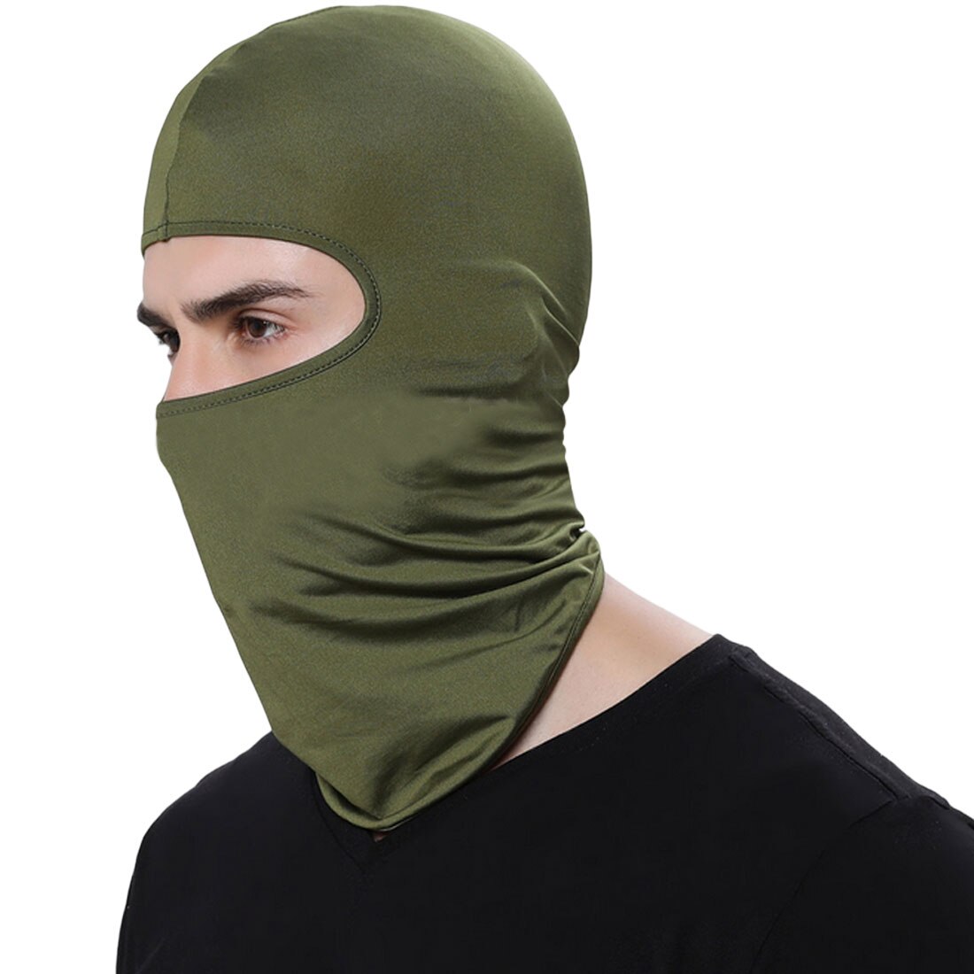 Winter Warm Ski Board Winddicht Cap Sporten Neck Gezichtsmasker Politie Fietsen Bivakmutsen Motorfiets Gezichtsmasker: Army Green