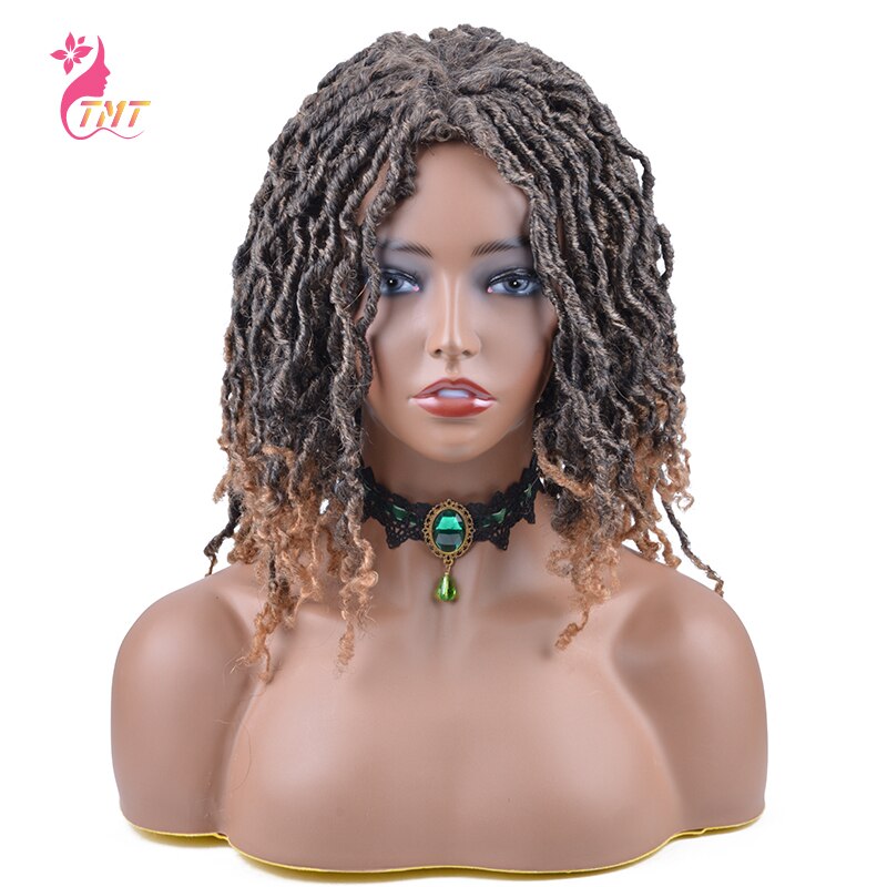 Nu Faux Locs Synthetic Crochet Wig With Curly Ends for Black Women Goddess Soft Locs Braided Wigs: 1B27