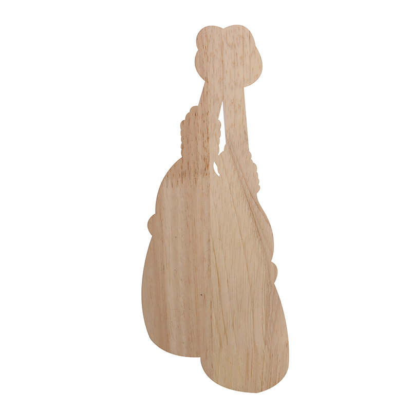 Applique for Home Furniture Unpainted Wood Oak Carved Wave Flower Onlay Corner Decor Wood Carved Long Applique Rubber Wood