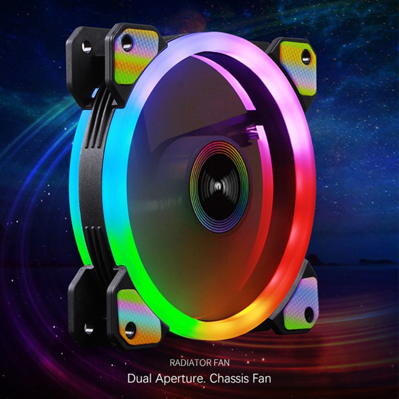 Great Wall PC Case Fan Cooler RGB 120mm 4pin LED Cooling Fans for PC Silent Heatsink 12V Dual Halo Computer Fan RGB Cooling