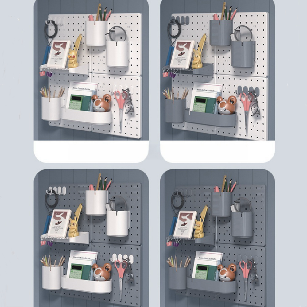 Hullfri husholdningstavle kjøkken vegghengt oppbevaringsholdere gjør-det-selv veggmontert organisering kroker stativ utstillingstilbehør