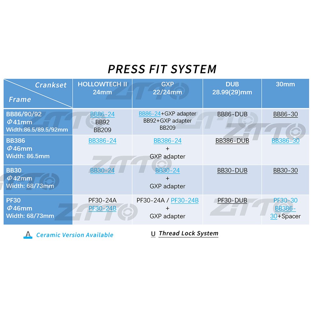 Ztto BB92 Mtb Press Fit Trapas 41Mm Racefiets PF92 BB86 BB90 Bb 24Mm Crankstel Crankstel Crank compatibel BB72 Sm BB71 41a